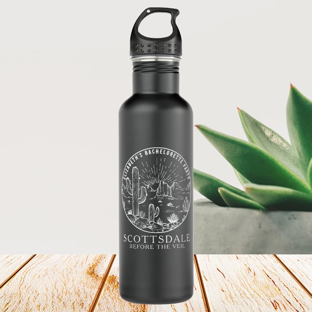 Bridesmaid Gift Custom Arizona Bachelorette Party Stainless Steel Water Bottle (Creator Uploaded)