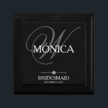 Bridesmaid Gift Custom Name Modern Cute Gift Box<br><div class="desc">Bridesmaid Gift Monogram And Name Modern Cute Keepsake Gift Box. Click personalize this template to customize it with your monogram, and your name and date quickly and easily. More Bridesmaid Gift items in store. Ships Worldwide fast. Bridesmaid Gift Custom Name Modern Cute Keepsake Gift Box. Created by artist RjFxx *Copyright...</div>