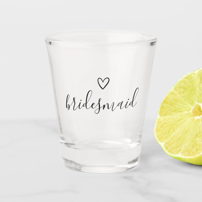 Bridesmaid Gift | Customizable Script Name Shot Glass (Front)