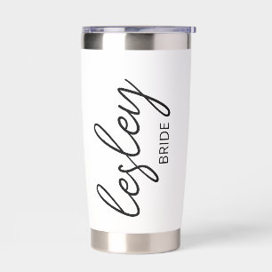 Bridesmaid Gift, Customized name Tumbler, Iced Cof Insulated Tumbler