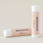 Bridesmaid Gift - Elegant Pink Label - Lip Balm<br><div class="desc">Can be fully customized to suit your needs.
© Gorjo Designs. Made for you via the Zazzle platform. 

// Need help customizing your design? Got other ideas? Feel free to contact me (Zoe) directly via the contact button below.</div>