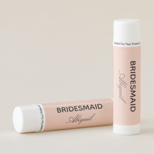 Bridesmaid Gift _ Elegant Pink Label _ Lip Balm