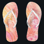 Bridesmaid Gift Flip-Flops Fresh Flowers Flip Flops<br><div class="desc">Wedding Bridesmaid Gifts Flip-Flops. Fresh Flowers Design Text or not to text, that is up to you! Wonderful to buy for yourself and/or great bridal gifts or other celebratory occasions! Enjoy!!! Personalize by changing out text. Choose your favorite font style, color, and size. Style: Adult, Slim Straps The beach is...</div>