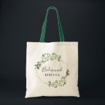 Bridesmaid Gift Greenery Eucalyptus Geometric Tote Bag<br><div class="desc">Greenery Eucalyptus Geometric Gold Frame Bridesmaid Favor Tote Bag. 
(1) For further customization,  please click the "customize further" link and use our design tool to modify this template.
(2) If you need help or matching items,  please contact me.</div>