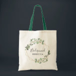 Bridesmaid Gift Greenery Eucalyptus Geometric Tote Bag<br><div class="desc">Greenery Eucalyptus Geometric Gold Frame Bridesmaid Favor Tote Bag. 
(1) For further customization,  please click the "customize further" link and use our design tool to modify this template.
(2) If you need help or matching items,  please contact me.</div>