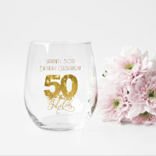 Bridesmaid Gift, Modern Elegant Monogram Stemless Wine Glass