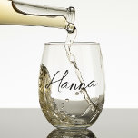 Bridesmaid Gift Personalized Feminine Script Name Stemless Wine Glass<br><div class="desc">Celebrate the extraordinary women standing by your side on your special day with our Personalized Feminine Script Name Stemless Wine Glass—a stunning and thoughtful bridesmaid gift that combines elegance with a personal touch. Crafted with precision, each stemless wine glass features a delicate and feminine script showcasing the individual names of...</div>