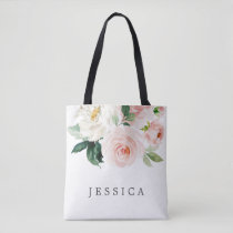 Bridesmaid Gift Personalized Tote Bag Blush