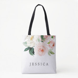 Bridesmaid Gift Personalized Tote Bag Blush