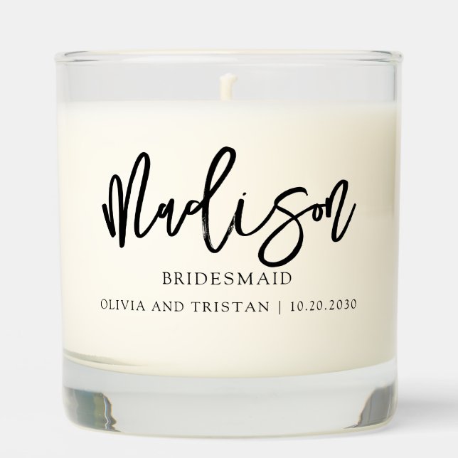 Bridesmaid Gift Scented Jar Candle (Front)