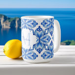 Bridesmaid gifts Italian Blue tiles monogram  Coffee Mug<br><div class="desc">That's amore vintage Italian Blue Maiolica tiles  Italian bridal shower favors bridal shower gifts bridesmaid gifts bridal party favors ,  Mediterranean blue themed gifts for her personalized name coffee mug</div>