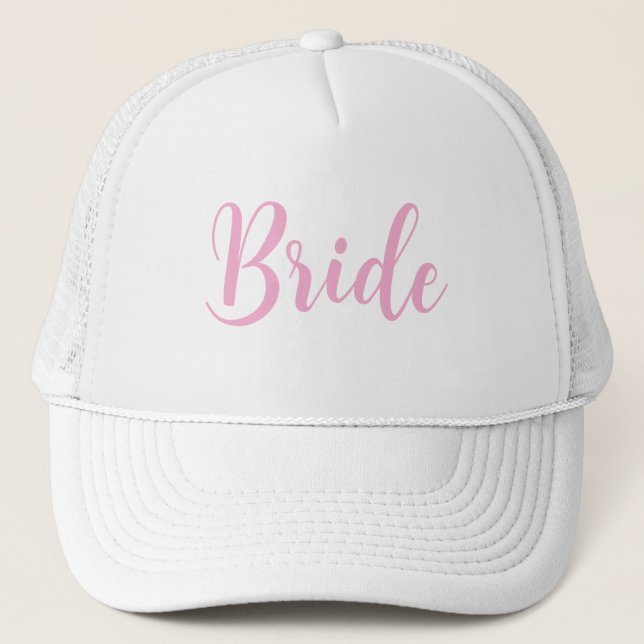 Bridesmaid Gifts, personalized Text Hat, Bride and Trucker Hat (Front)