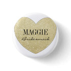 Bridesmaid Glitter heart-Print personalize