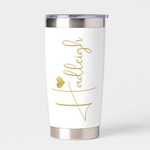 Bridesmaid  Gold Script Name  Insulated Tumbler