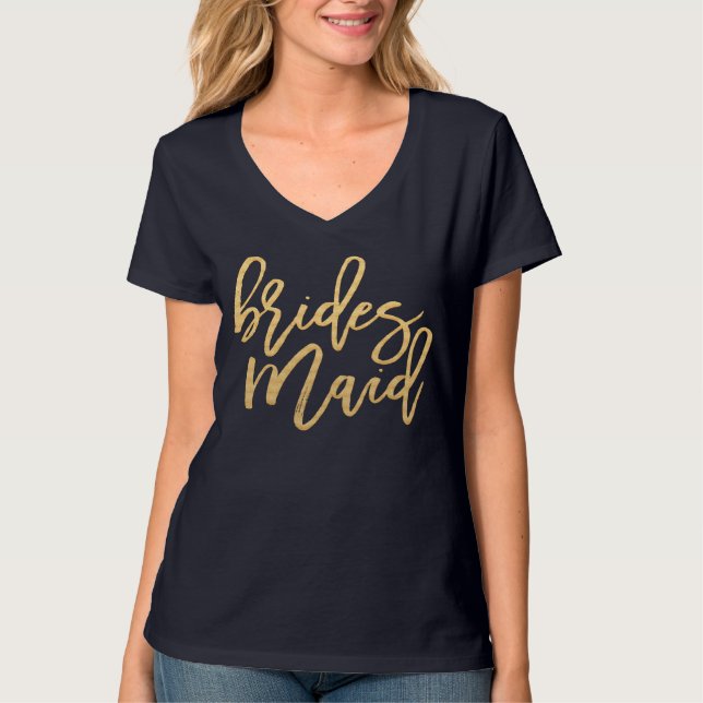 Bridesmaid Gold T-Shirt (Front)