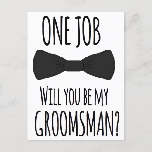 Bridesmaid Groomsman Proposal Card Will You Be