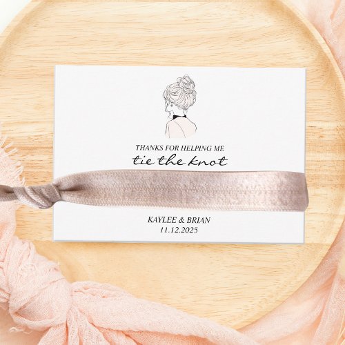Bridesmaid Hair Tie Scrunchie Holder Enclosure Card