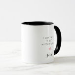 Bridesmaid I can't say I do without You Custom Mug<br><div class="desc">Delight your bridesmaids with the Bridesmaid Name "I Can't Say I Do Without You" Coffee Mug, a perfect addition to your bridesmaid proposal package. This personalized mug showcases an elegant script font that beautifully displays your friend's name, accompanied by modern typography for the title "bridesmaid." two tone mug (see other...</div>