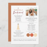 Bridesmaid Information and Proposal Card Template