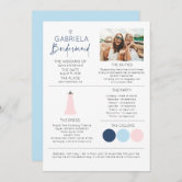 Bridesmaid Information and Proposal Card Template
