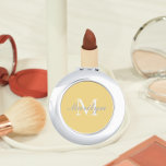 Bridesmaid Initial and Name Buttercup Compact Mirror<br><div class="desc">A personalized compact mirror for your wedding bridesmaid or maid of honor that has her initial and name on a trendy,  buttercup color background. Edit to replace initial and name. Select your compact mirror style. Customize further to change font styles and sizes if desired.</div>