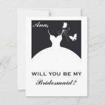 Bridesmaid Invitation beautiful simple and elegant
