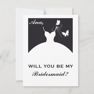 Bridesmaid Invitation beautiful simple and elegant