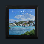 Bridesmaid Island Life Gift Box<br><div class="desc">Perfect for a bridesmaid thank you gift for a destination island wedding. Escape to the serene beauty of island living with our stunning photograph, showcasing a tranquil island inlet embraced by turquoise waters and dotted with charming small boats. Against the backdrop of convective clouds painting the sky, colorful houses add...</div>