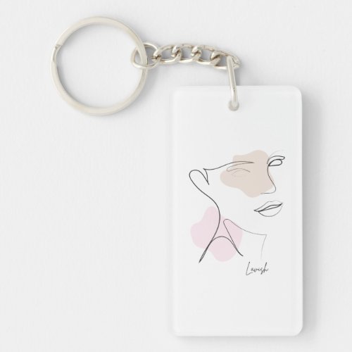 Bridesmaid Keychain - Aesthetic Line Art Gift