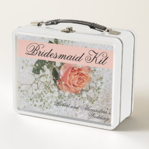 Bridesmaid Kit Wedding Bridesmaids Favors Metal Lu Lunch Box