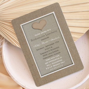Bridesmaid Luncheon Invitation -- Burlap Look