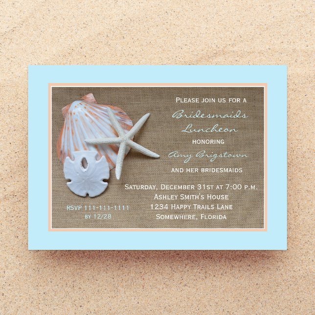 Bridesmaid Luncheon Invitations -- Beach Theme (Creator Uploaded)