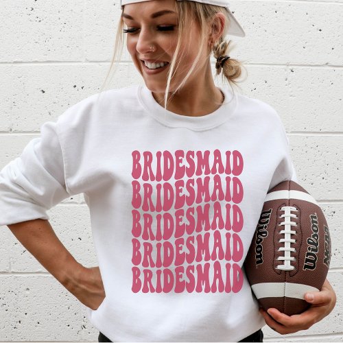 Bridesmaid Magenta Custom Matching Bridal Party Sweatshirt