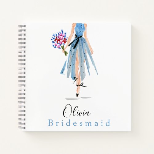 Bridesmaid Maid of Honor Fashion Skirt Flowers Notebook