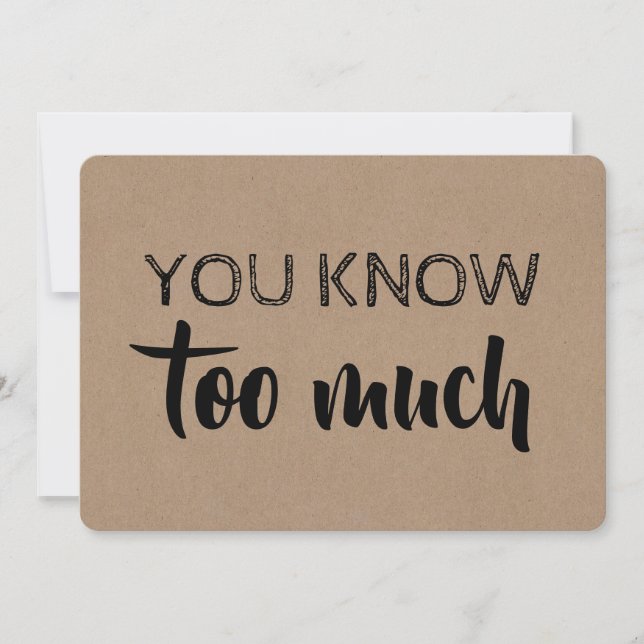 Bridesmaid / Maid of Honor Funny Modern Invitation (Front)