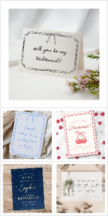 Bridesmaid & Maid of Honor Proposal Cards