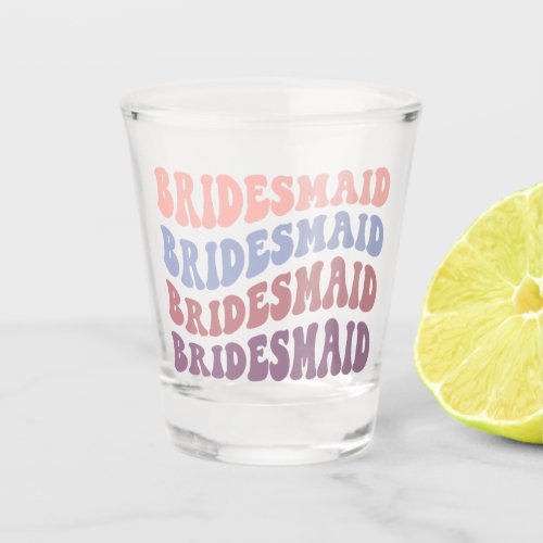 Bridesmaid Matching Wedding Party Shot Glass