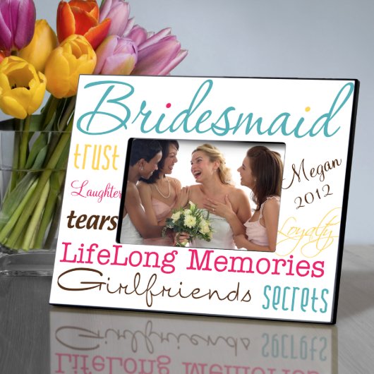 Bridesmaid Memories Classic Tones Picture Frame (Front)