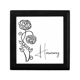 Bridesmaid modern Bridal Party Birth Flower Bride Gift Box