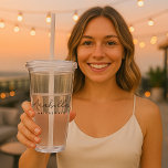 Bridesmaid | Modern Minimalist Script Bachelorette Acrylic Tumbler<br><div class="desc">This Bridesmaid custom design features a handwritten script typography. You can easily personalize the name and title or add your custom message! The perfect elegant accessory for a bridesmaid proposal or bachelorette!</div>