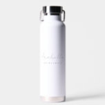 Bridesmaid | Modern Minimalist Script Bachelorette Water Bottle<br><div class="desc">This Bridesmaid custom design features a handwritten script typography. You can easily personalize the name and title or add your custom message! The perfect elegant accessory for a bridesmaid proposal or bachelorette!</div>