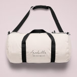 Bridesmaid | Modern Minimalist Script Blush Pink Duffle Bag<br><div class="desc">This Bridesmaid custom design features a handwritten script typography on a blush pink background. You can easily personalize the name and title or add your custom message! The perfect elegant accessory for a bridesmaid proposal or bachelorette!</div>