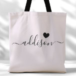 Bridesmaid Modern Script Heart Lavender Gray Tote Bag<br><div class="desc">This chic tote bag features a beautiful Lavender Gray background adorned with a modern script font and a delicate heart design. The soft, elegant color and sophisticated typography make it an ideal accessory for bridesmaids or anyone who loves stylish and trendy designs. Perfect for carrying essentials, this tote bag adds...</div>