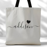 Bridesmaid Modern Script Heart Warm Gray Tote Bag<br><div class="desc">This chic tote bag features a beautiful Warm Gray background adorned with a modern script font and a delicate heart design. The soft, elegant color and sophisticated typography make it an ideal accessory for bridesmaids or anyone who loves stylish and trendy designs. Perfect for carrying essentials, this tote bag adds...</div>