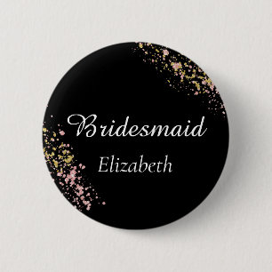 Bridesmaid Monogram Button