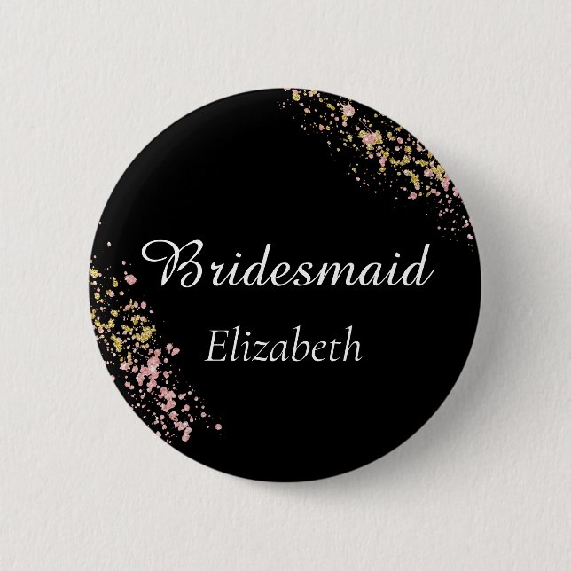 Bridesmaid Monogram Button (Front)