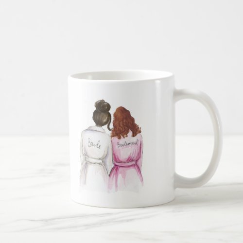 Bridesmaid Mug Dk Br Bun Bride Auburn Curls Maid