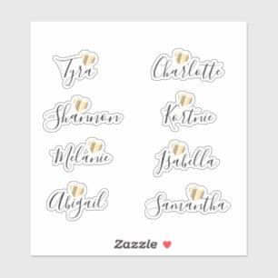Bridesmaid Names Personalized Vinyl Sticker