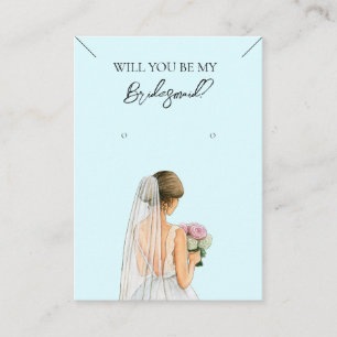 Bridesmaid Necklace & Earring Jewelry Display Card