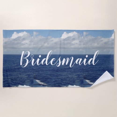 Bridesmaid Ocean Waves Beach Towel